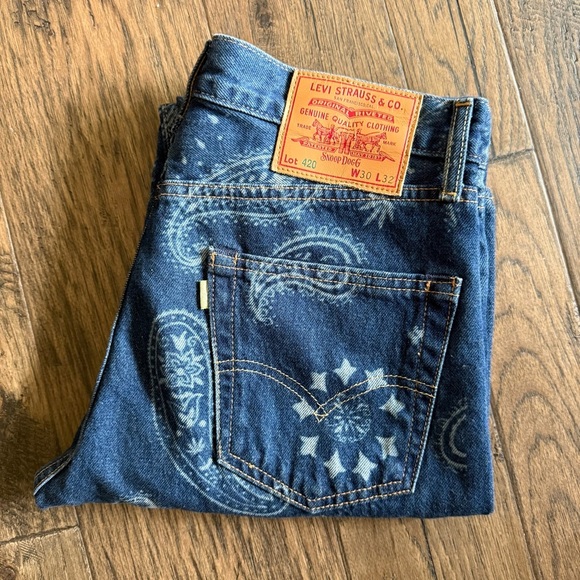 Levis Premium Lot 420 Snoop Dog Edition 501 Unreleased 30 x 32 Paisley Print - Picture 8 of 15